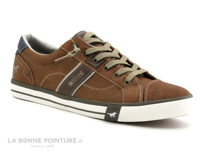 Achat chaussures Mustang Shoes Homme Basket, vente Mustang Shoes 4072-301-307 Cognac - Basket ville Homme