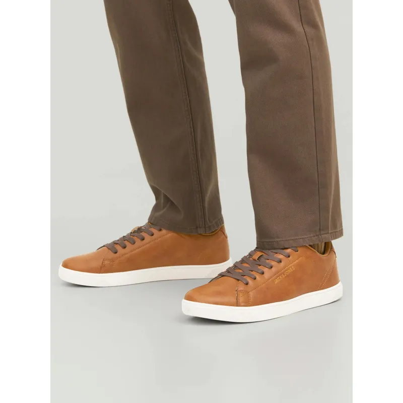 Baskets simili-cuir boss marron homme - Jack & Jones | wimod