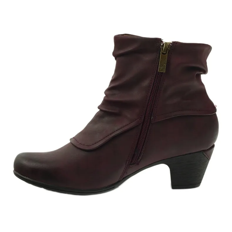 Bottines marron super confortables Aloeloe multicolore rouge