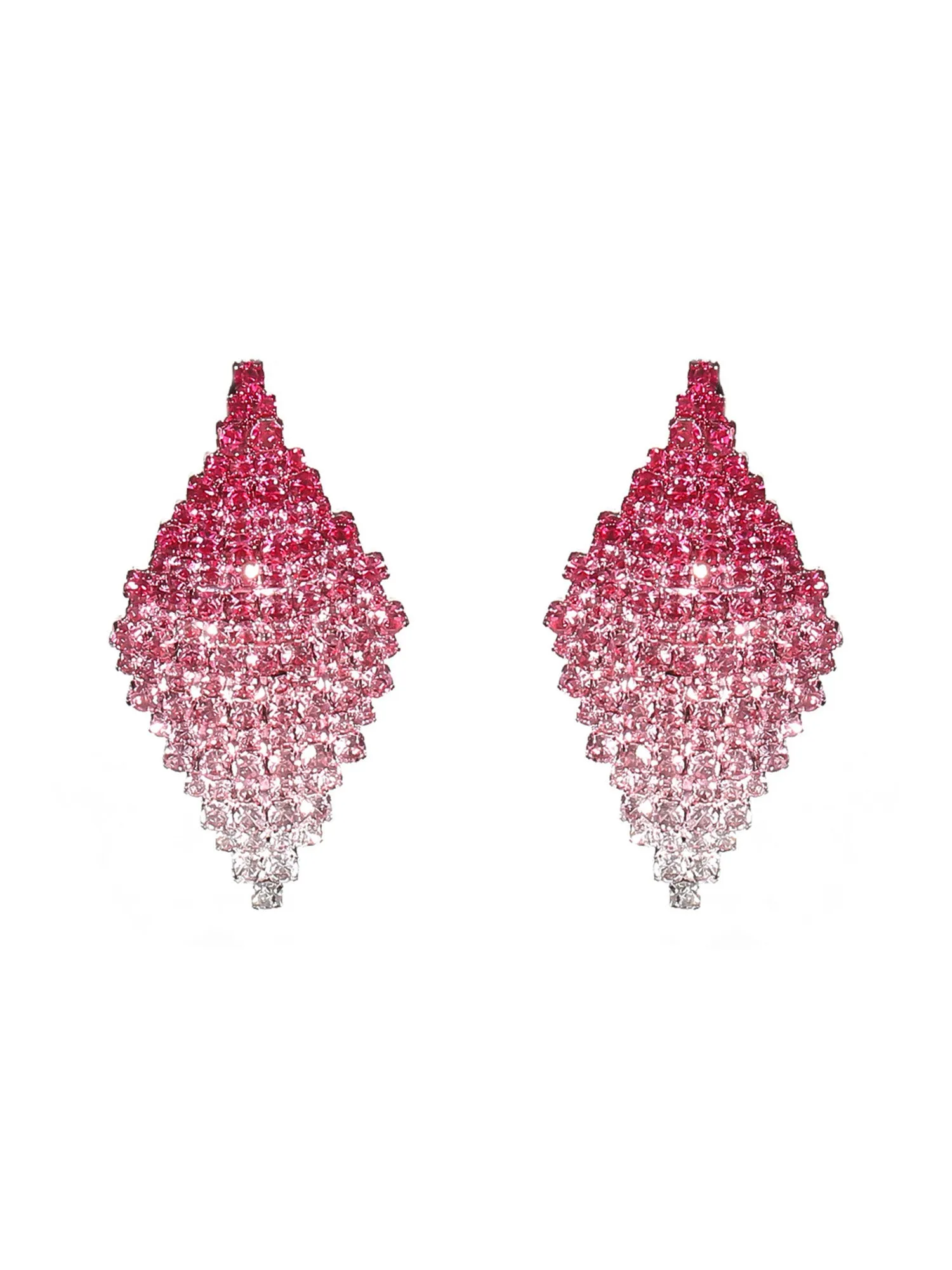 Boucles d'oreilles diamantées géométriques à la mode