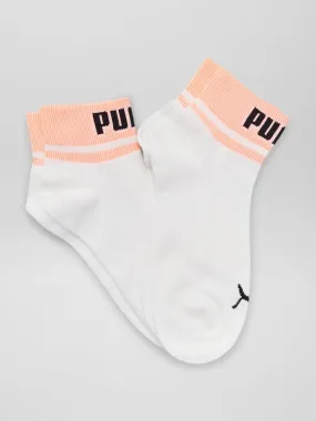 Chaussettes mi-hautes 'Puma' - Lot de 2 - Blanc/orange