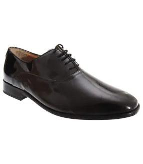 Chaussures de ville en cuir verni à lacets homme noir Montecatini