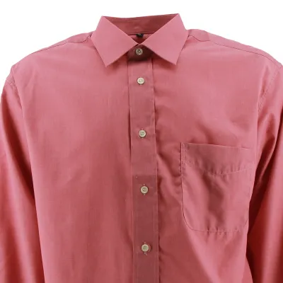 Chemise corail chinée - manches longues - Homme - Griffe noire - T.4
