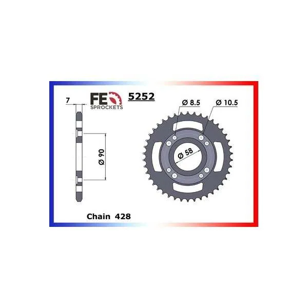 COURONNE ACIER K5/S/S3/N/CG/SL/TL"AM".125 60