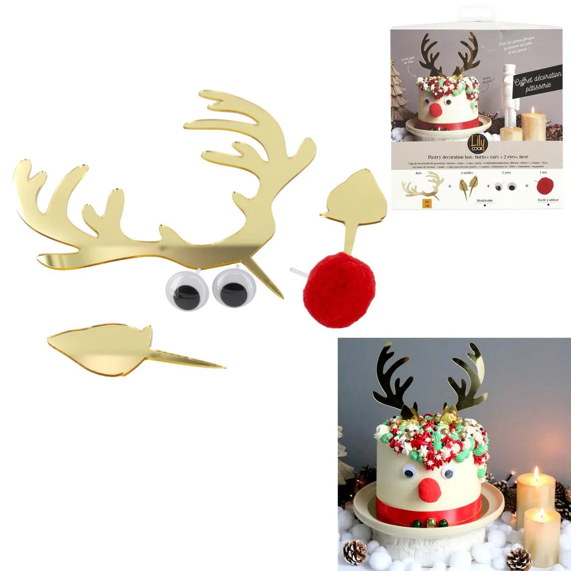 Decoration Gateau Renne Coffret M12 | 3 Suisses