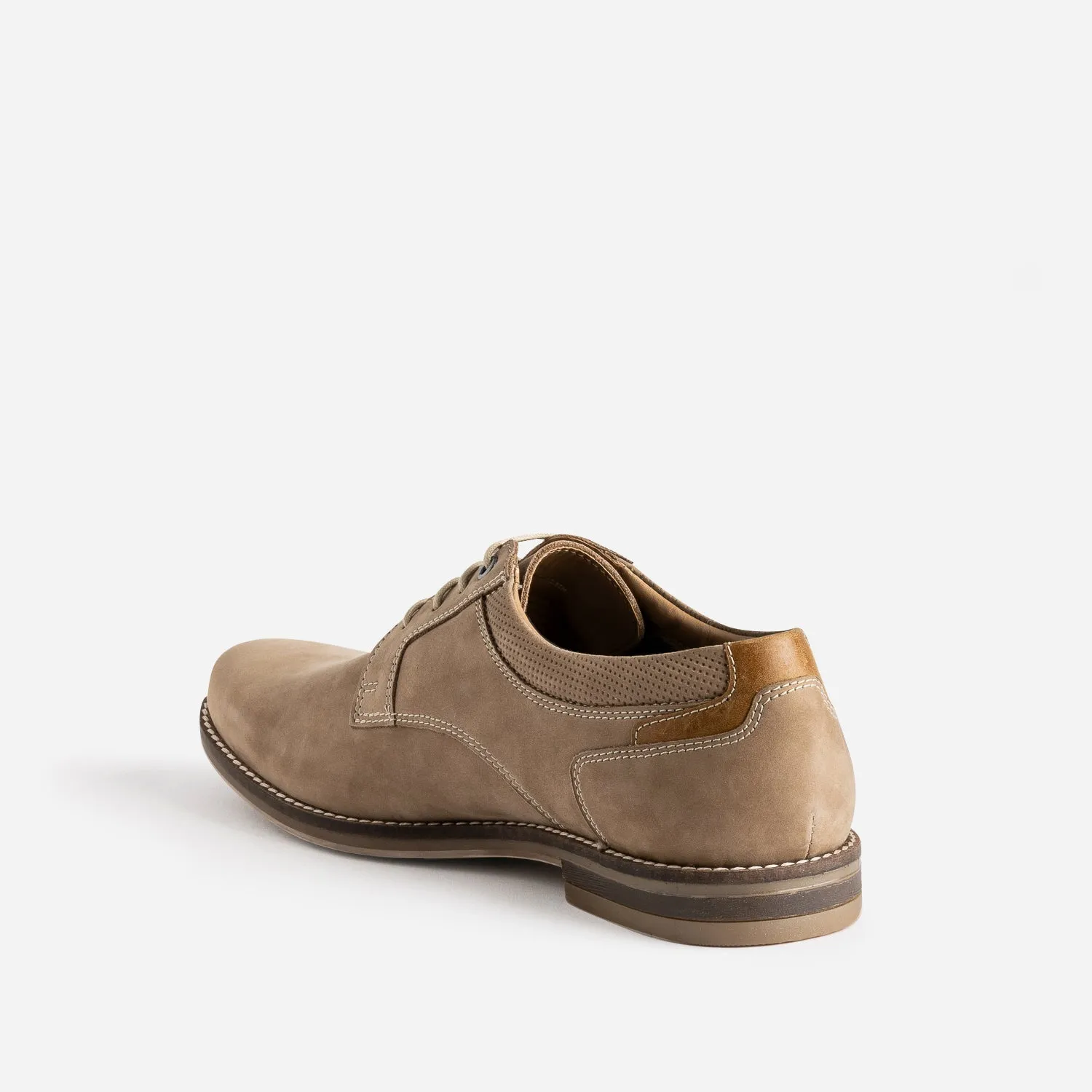 Derby beige cuir nubuck - Chaussures de ville Homme | ERAM