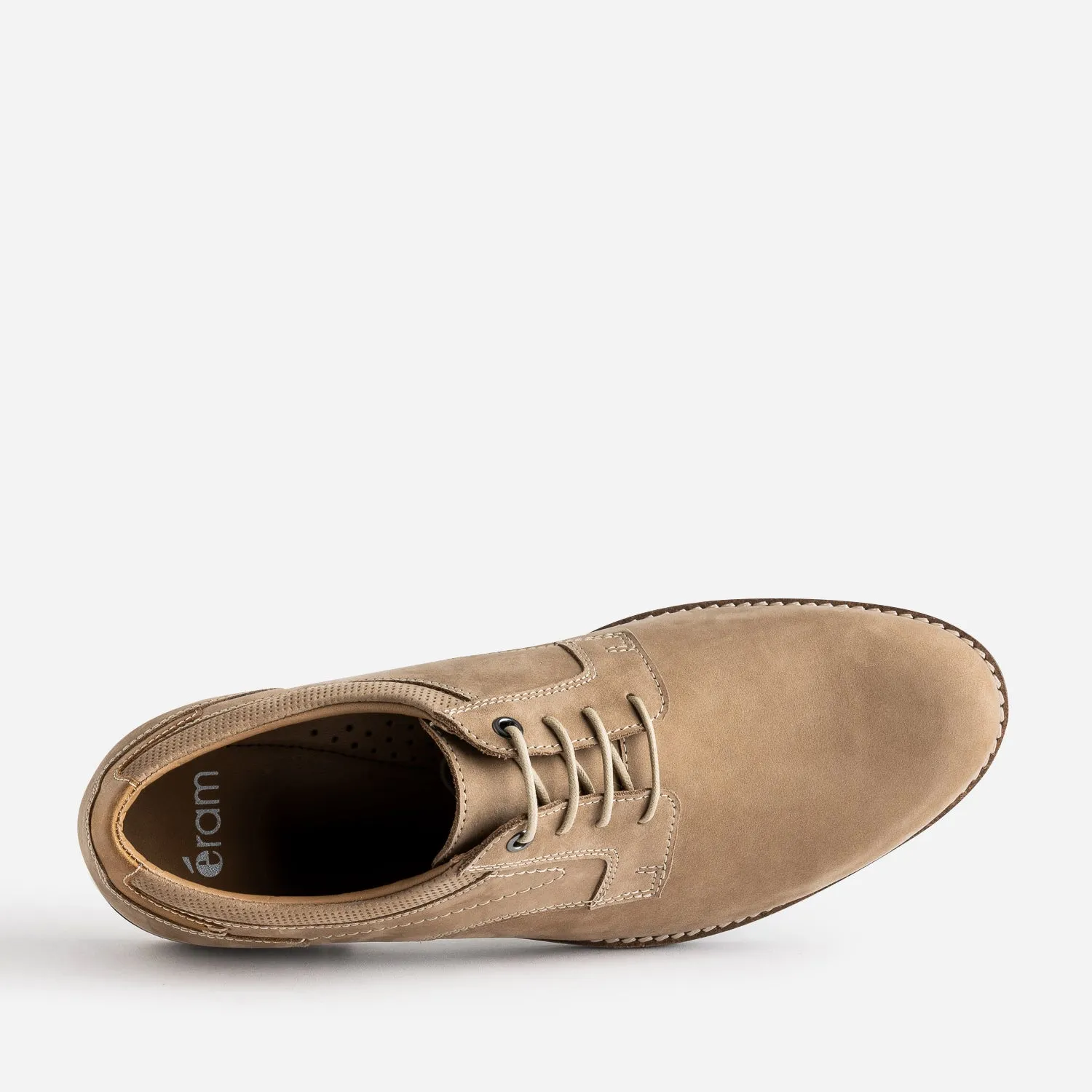 Derby beige cuir nubuck - Chaussures de ville Homme | ERAM