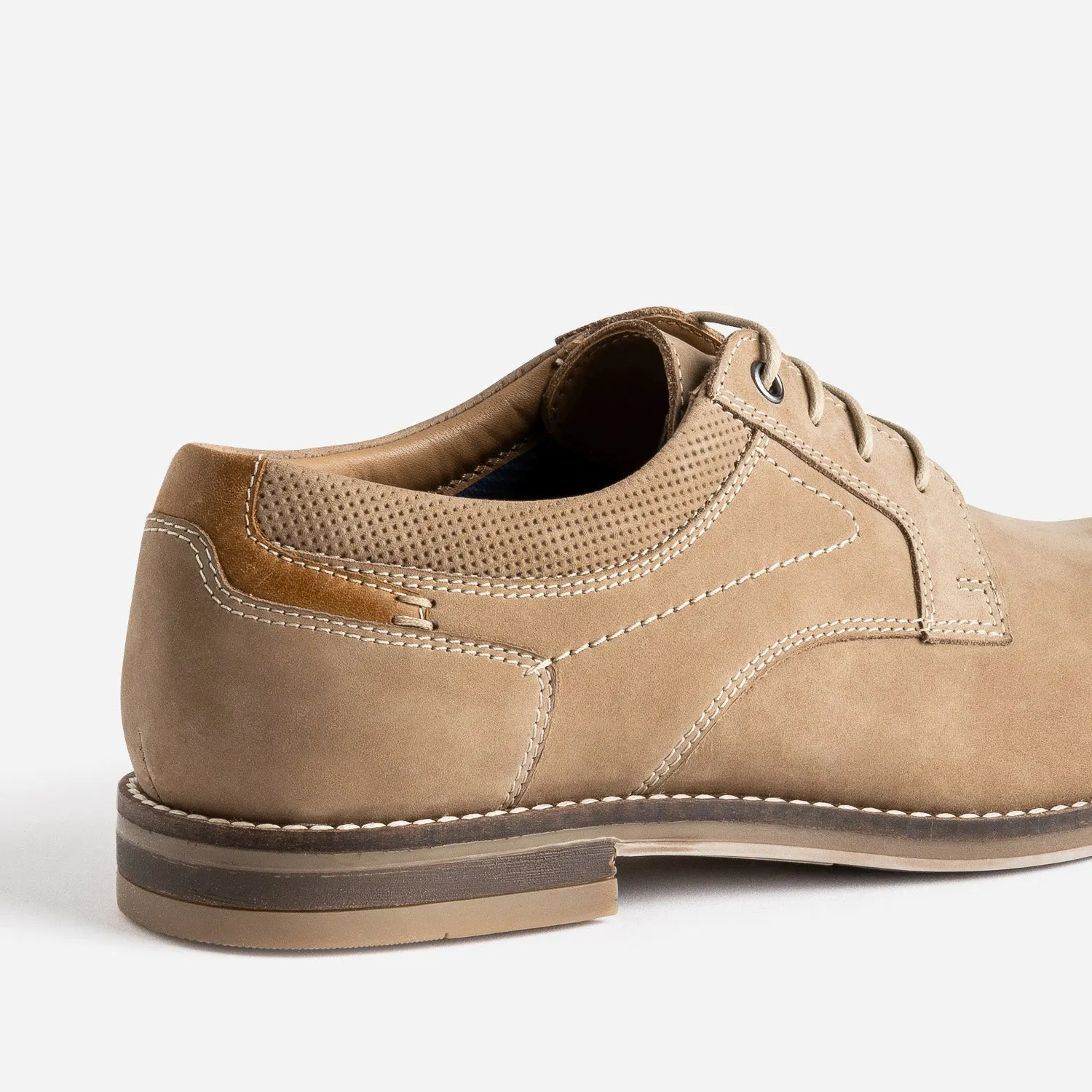 Derby beige cuir nubuck - Chaussures de ville Homme | ERAM