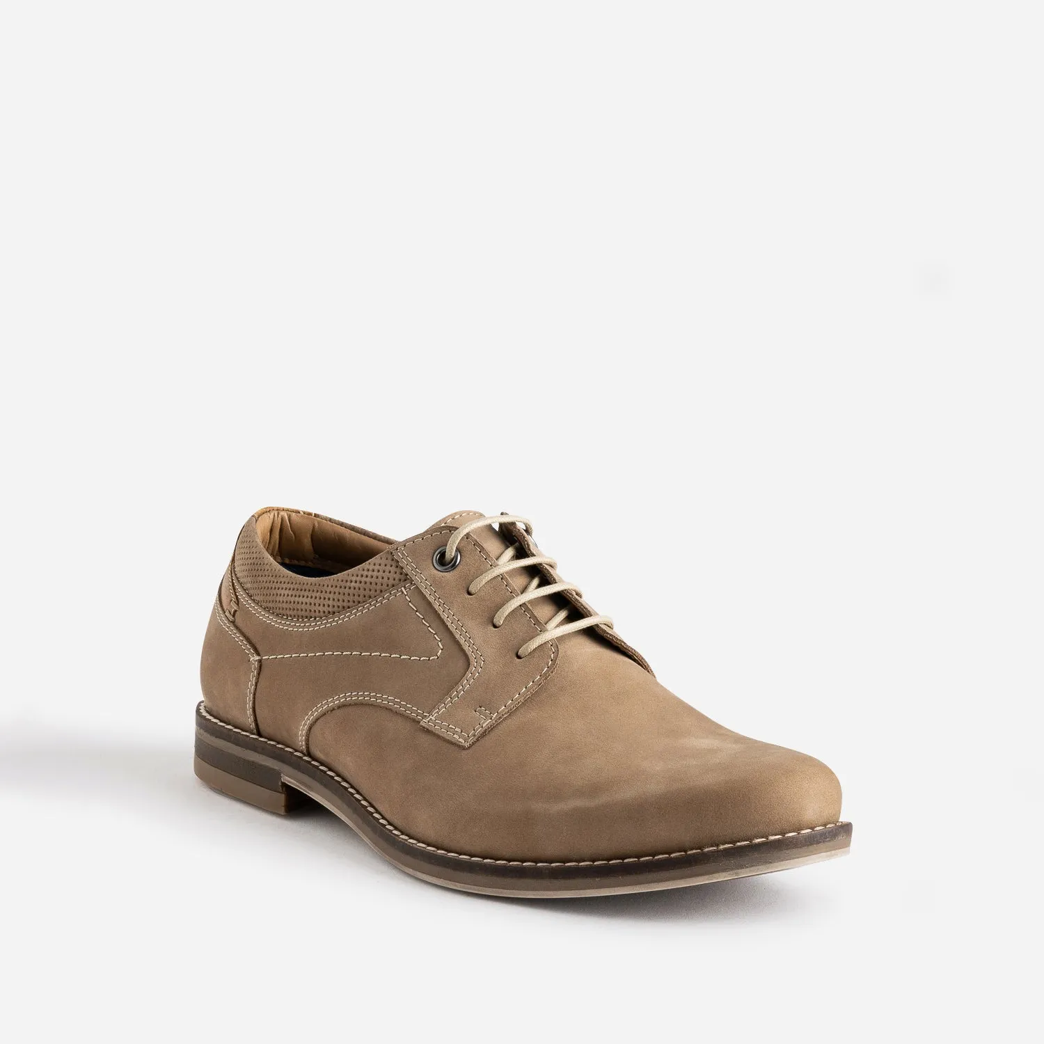 Derby beige cuir nubuck - Chaussures de ville Homme | ERAM