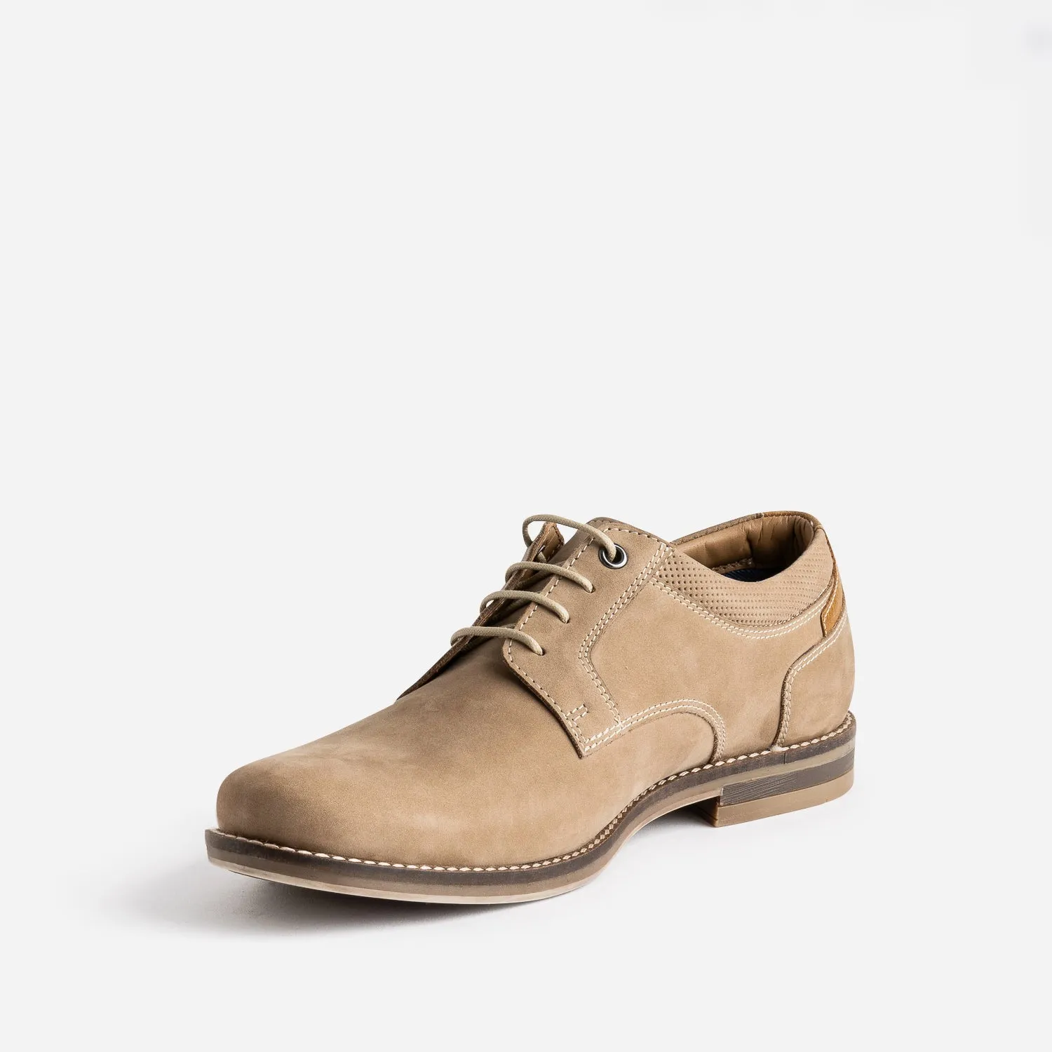 Derby beige cuir nubuck - Chaussures de ville Homme | ERAM