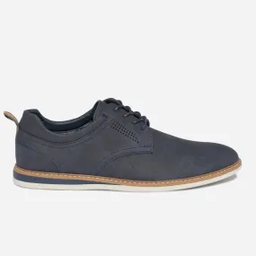 Derby bleu marine en cuir perforé - Chaussures de ville Homme | ERAM