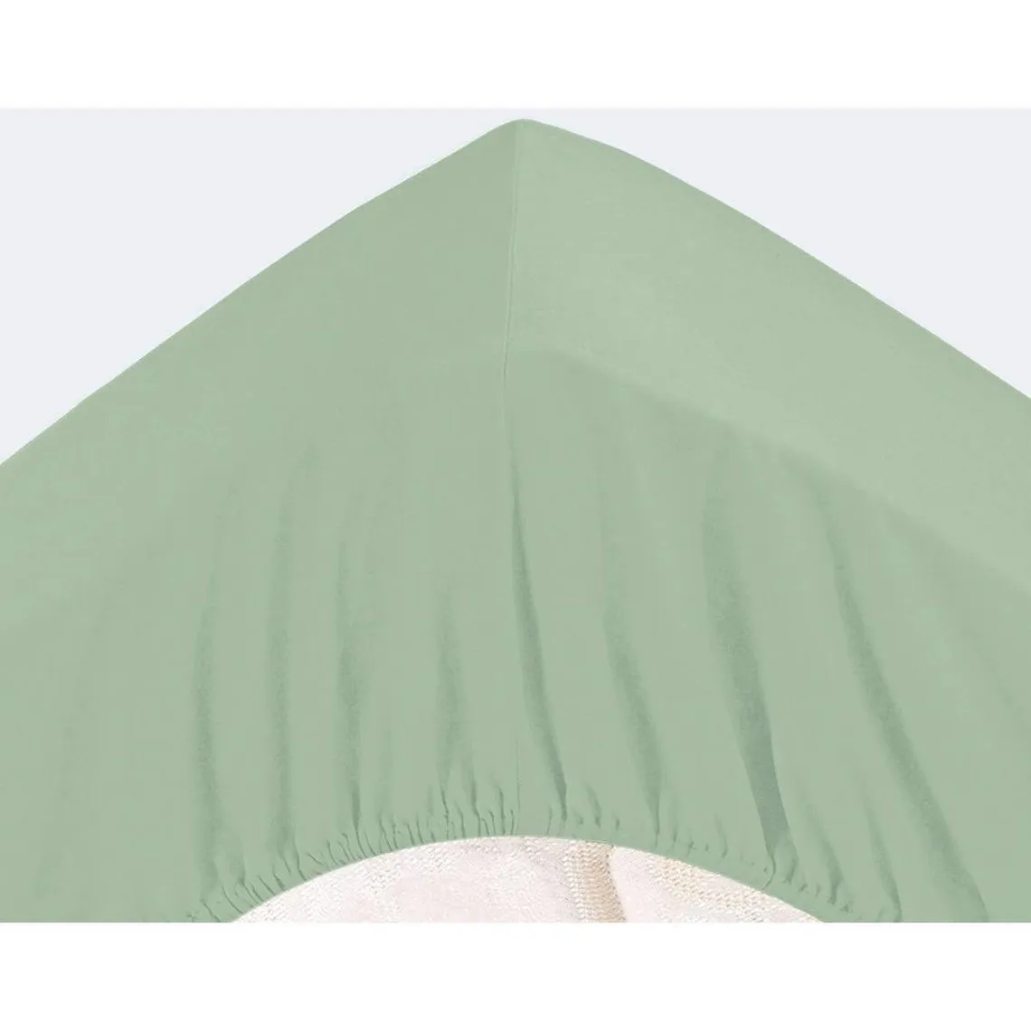 Drap-housse Grands Bonnets en coton vert clair | 3 Suisses