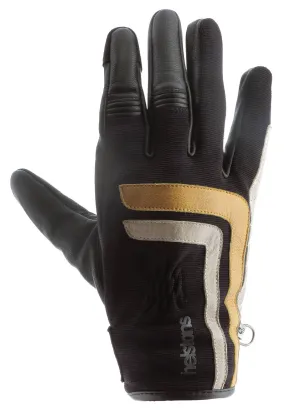 Gants Helstons Jeff été cuir 4ways noir gold beige, gant moto