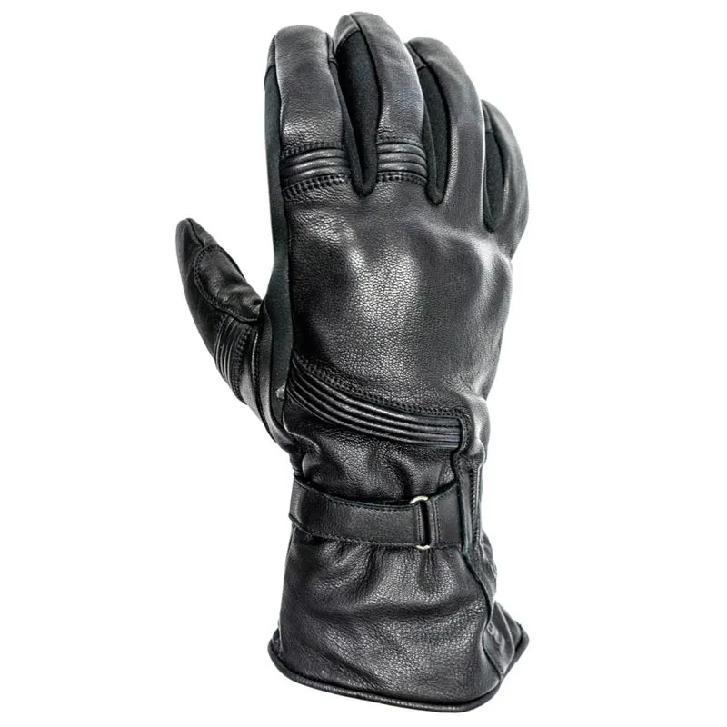 Gants Helstons Titanium hiver noir moto cuir vintage CE