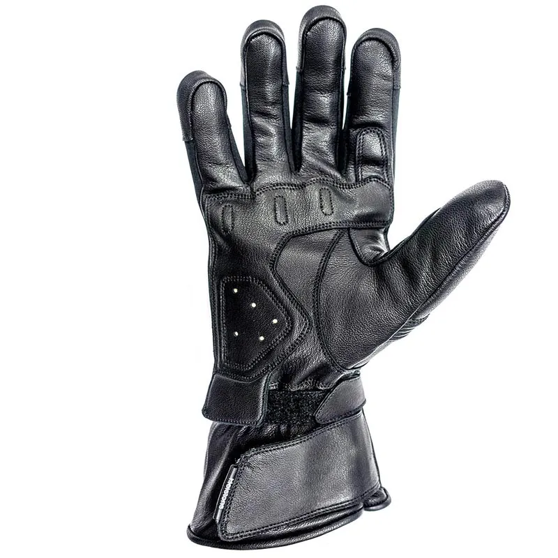 Gants Helstons Titanium hiver noir moto cuir vintage CE