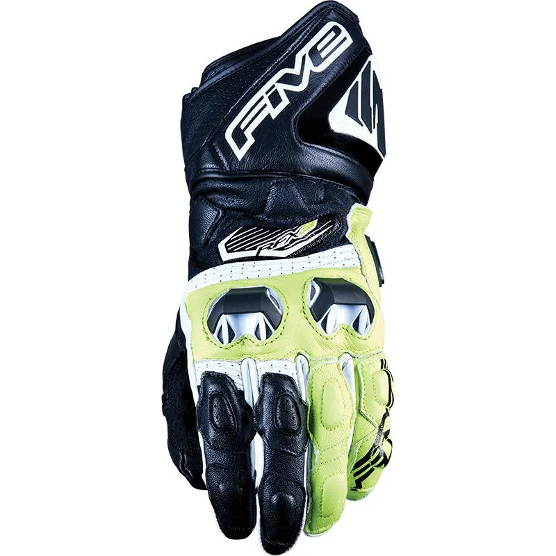 Gants RFX 3 FIVE NOIR/JAUNE FLUO - MAXXESS.FR, Gants moto racing