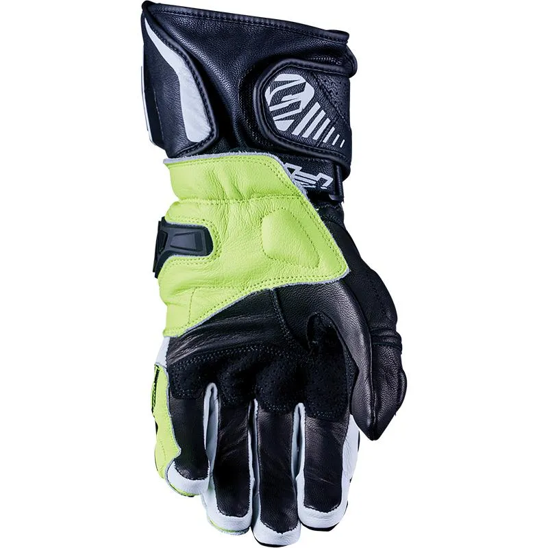 Gants RFX 3 FIVE NOIR/JAUNE FLUO - MAXXESS.FR, Gants moto racing