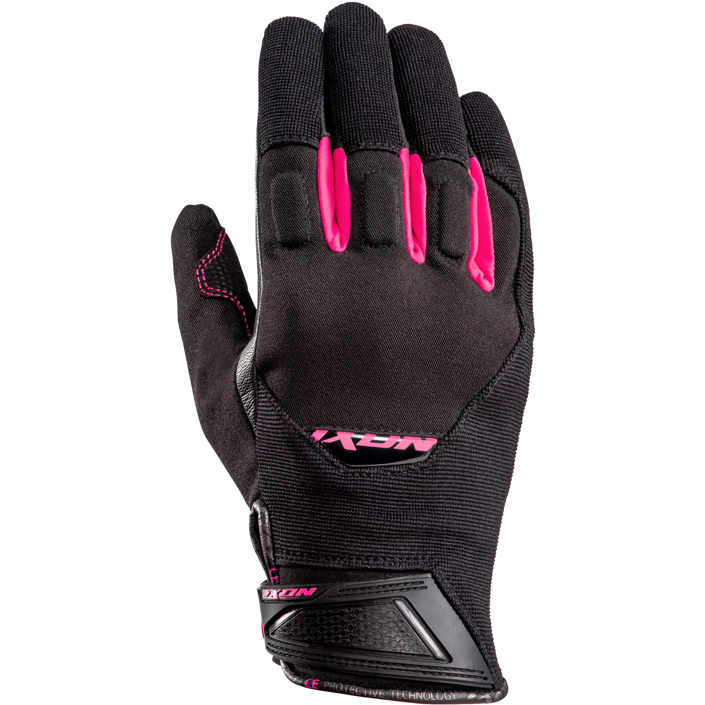 Gants RS SPRING IXON Noir/Fuschia - MAXXESS.FR, Gants moto mi-saison