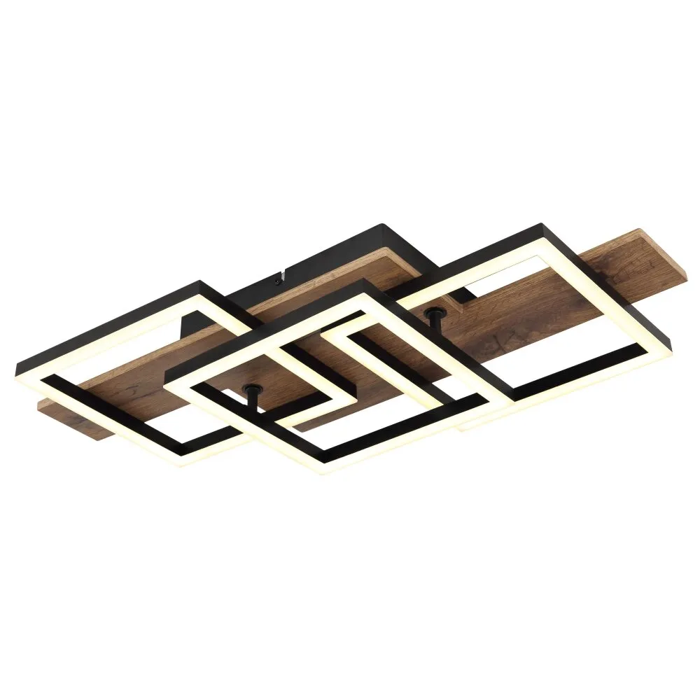 Jeffry Plafonnier Luminaires Globo Lighting LED Écru, Noir, 1 lumière