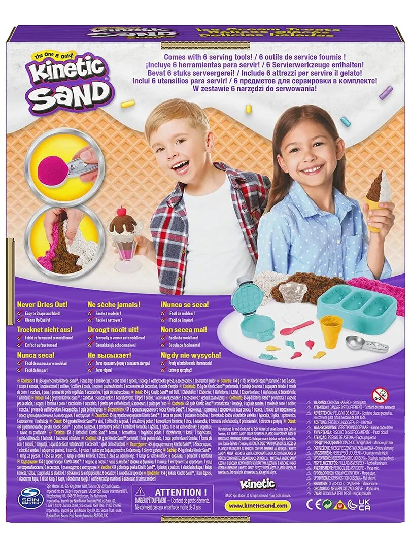 Kinetic Sand Set de crème glacée avec du sable parfumé - N/A