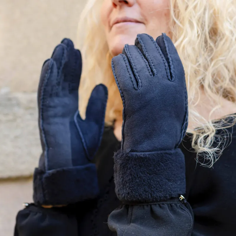 Les gants en cuir d'agneau marine - Glove Story - Scarpe