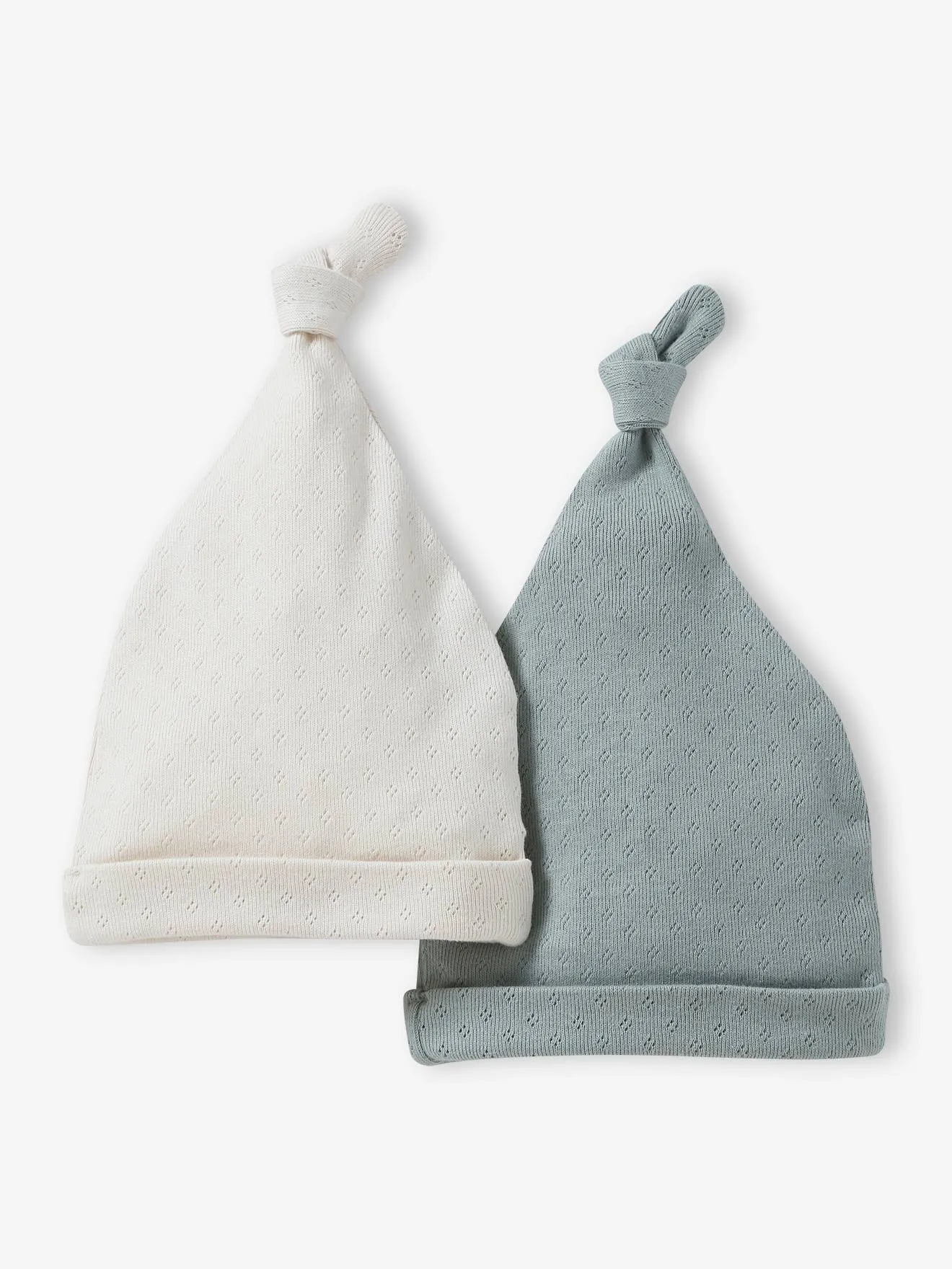 Lot de 2 bonnets bébé rose pâle - Vertbaudet