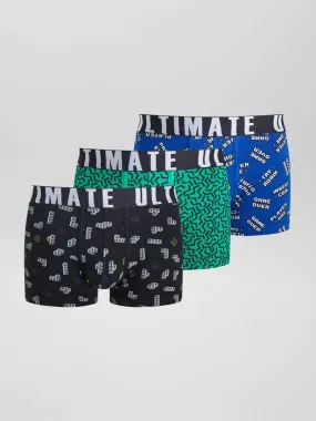 Lot de 3 boxers fantaisie - Noir/vert