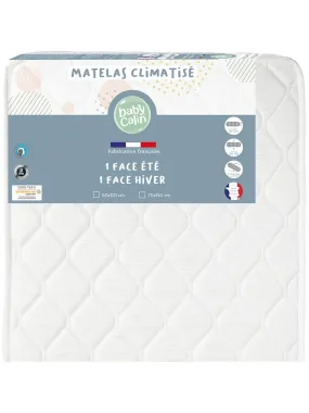 Matelas bébé Climatisé Ete / Hiver - 60x120 cm - Blanc