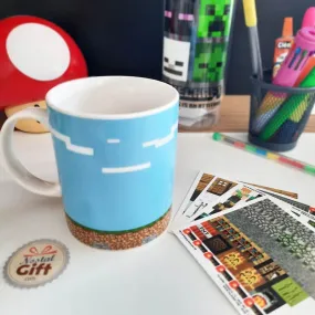 Minecraft - Mug à personnaliser autocollant - construit ton niveau