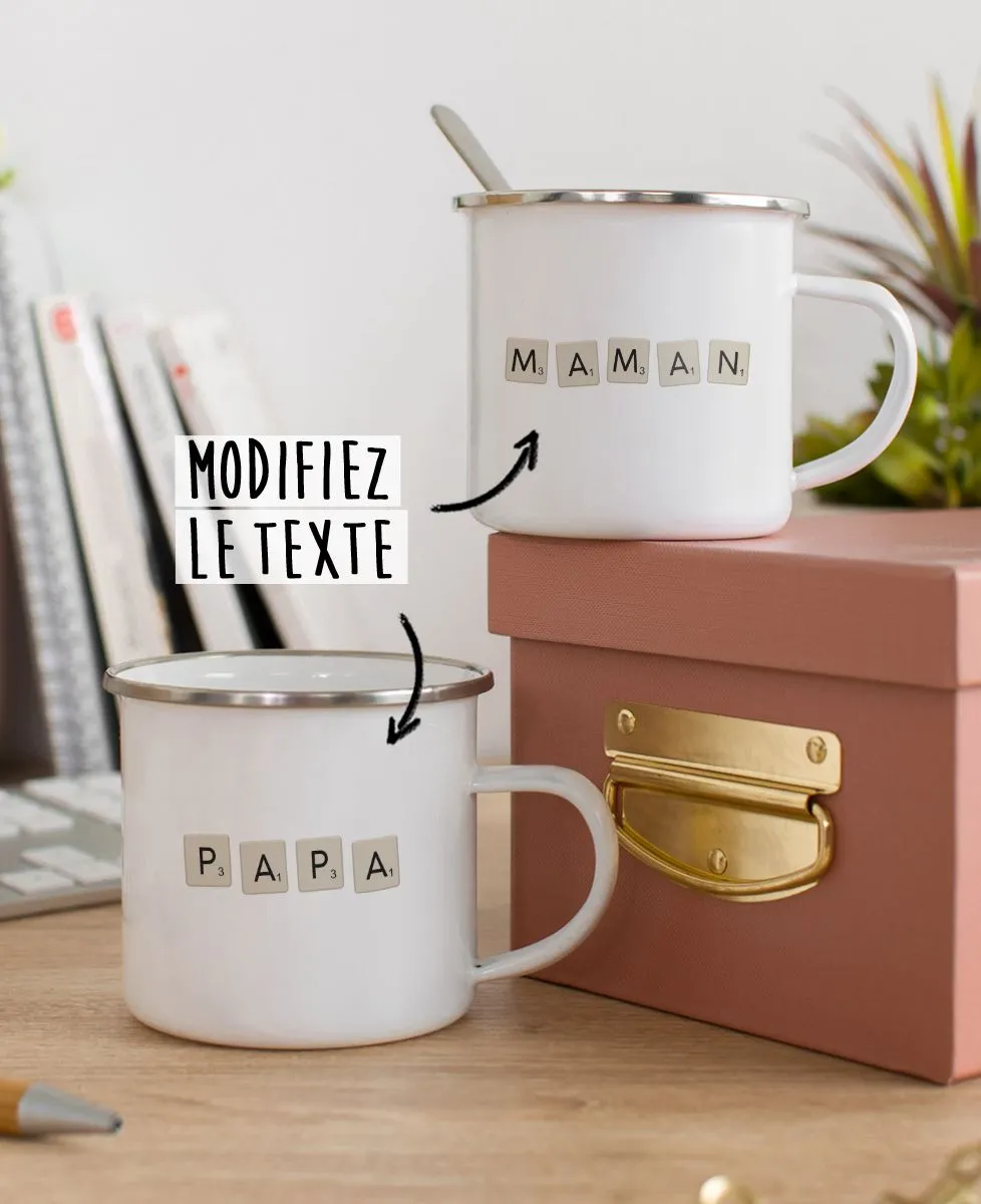 Mug Jeu de lettres personnalisé