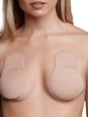 Paire de bonnets remonte-seins en silicone adhésif - Beige