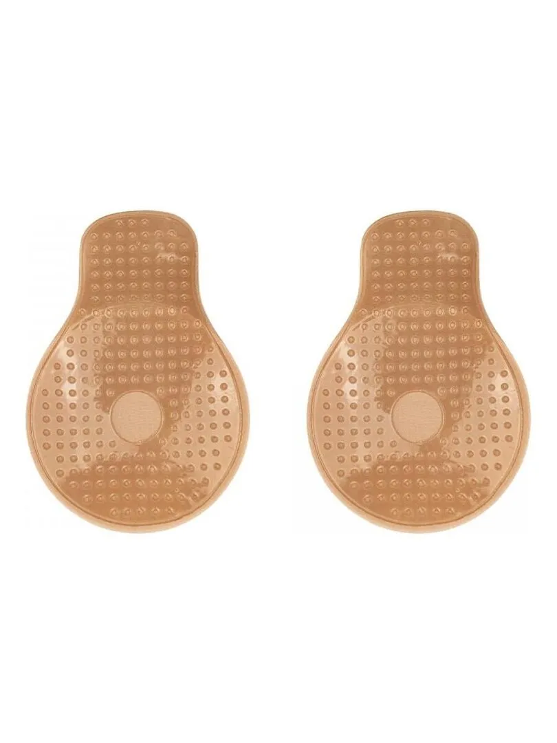 Paire de bonnets remonte-seins en silicone adhésif - Beige