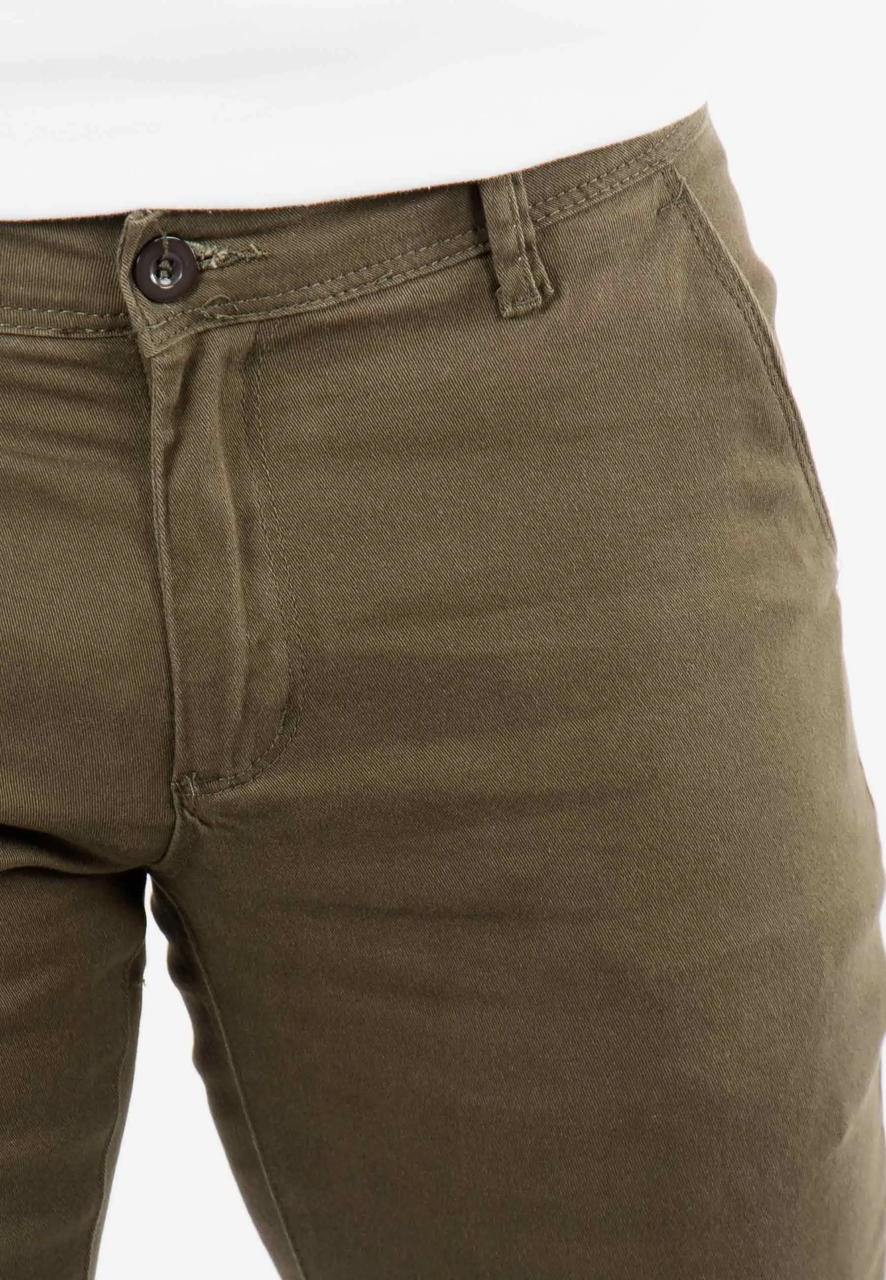 Pantalon chino kaki slim