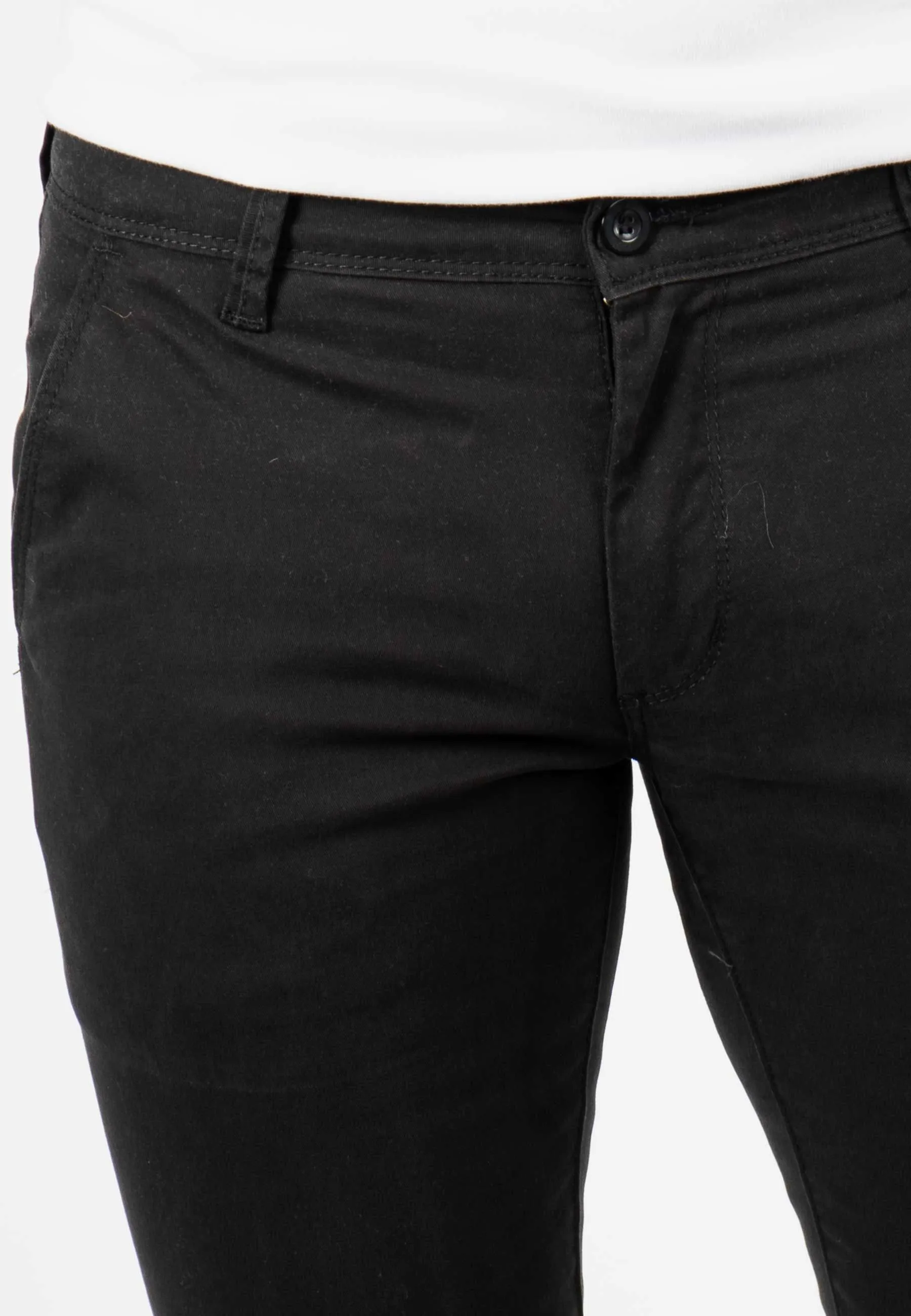 Pantalon chino noir slim