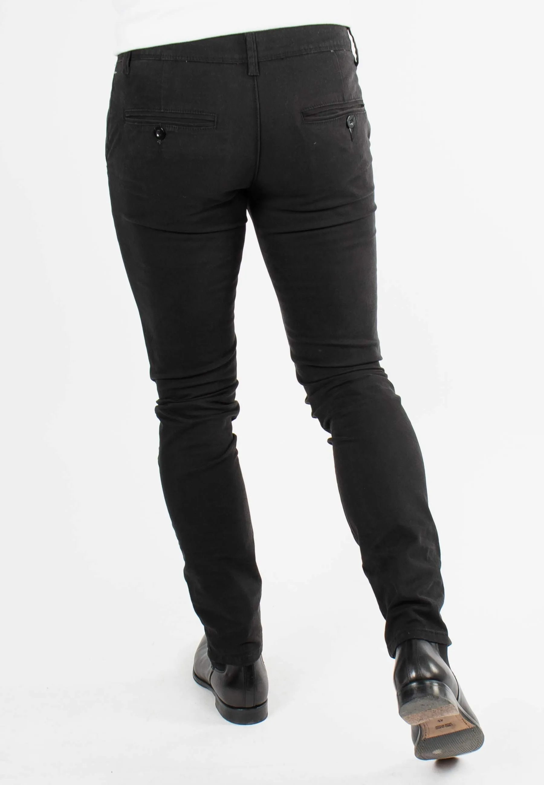 Pantalon chino noir slim