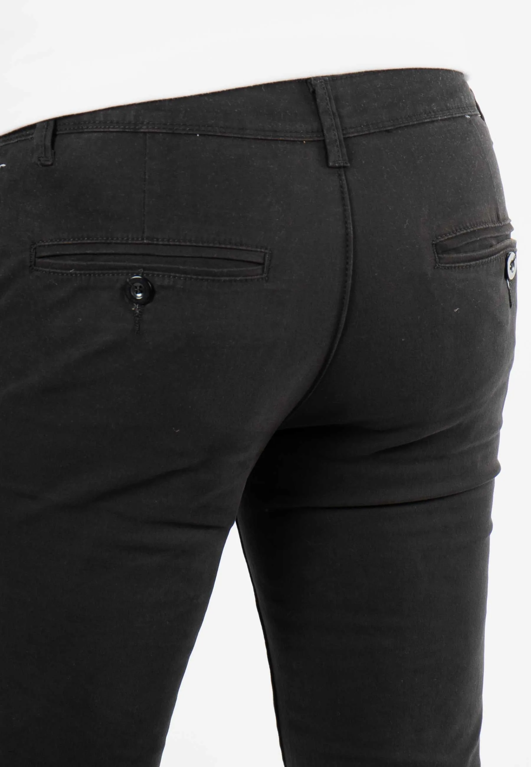 Pantalon chino noir slim