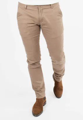 Pantalon chino taupe slim