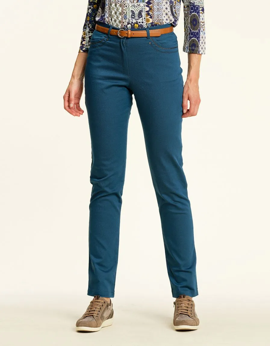 Pantalon stretch bleu - Pantalons