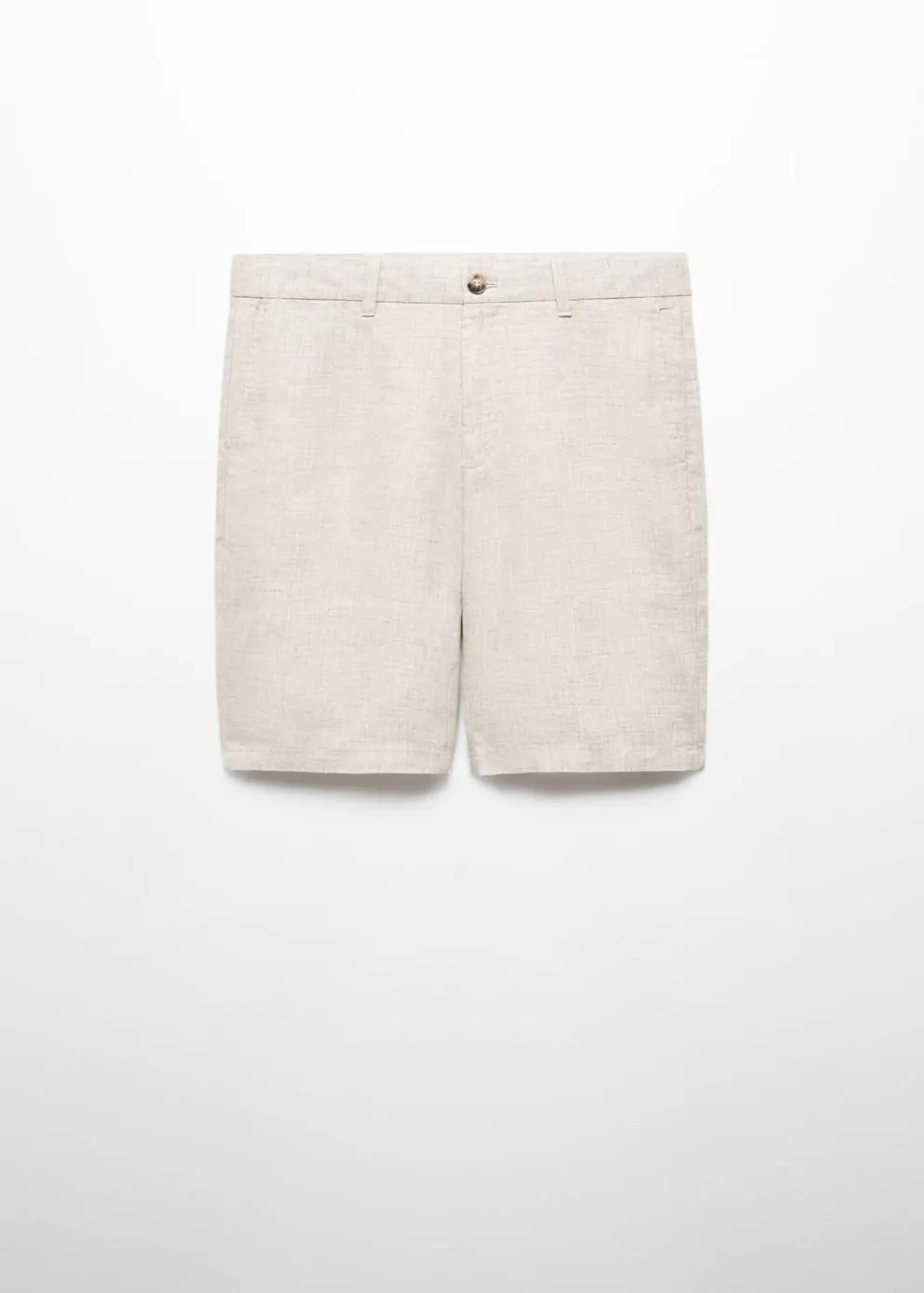 Pantalons | Homme MANGO Bermuda Slim-fit Lin Écru