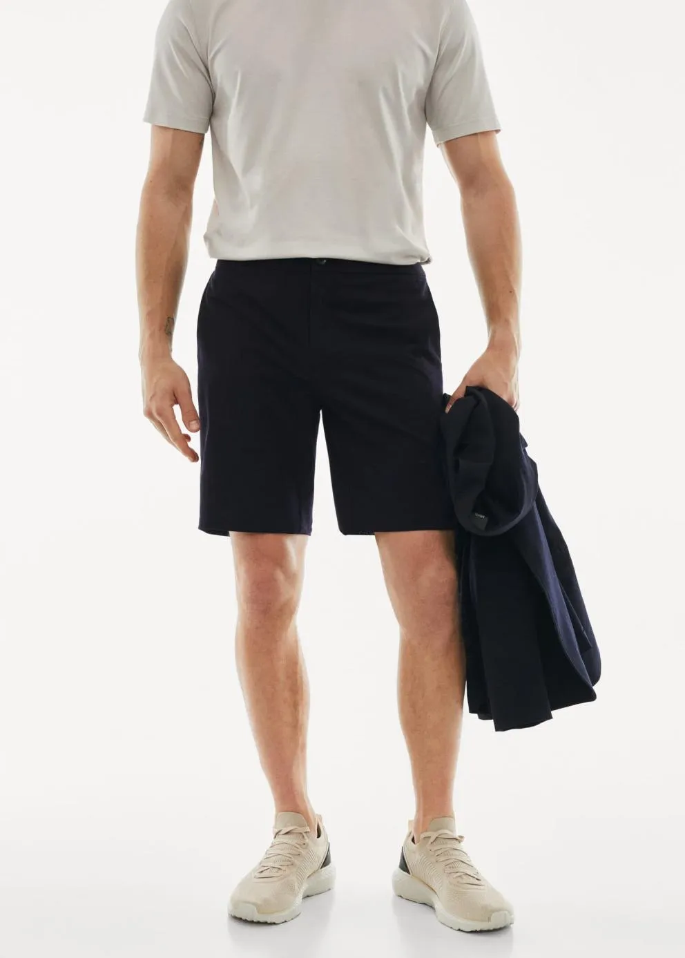 Pantalons | Homme MANGO Bermuda Stretch Résistant à L’eau Bleu Marine