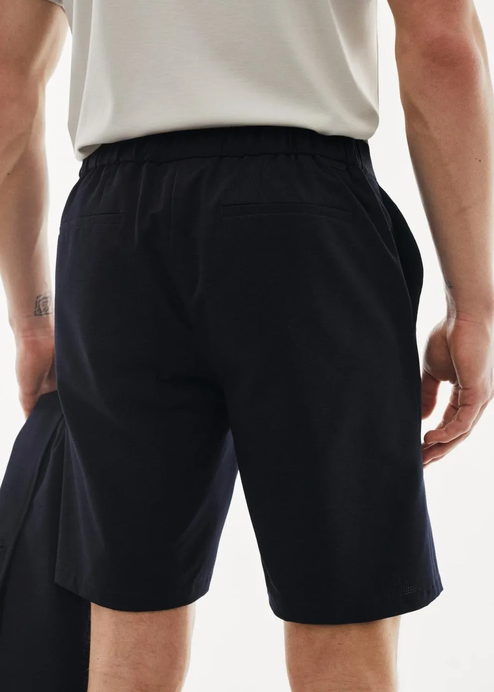 Pantalons | Homme MANGO Bermuda Stretch Résistant à L’eau Bleu Marine