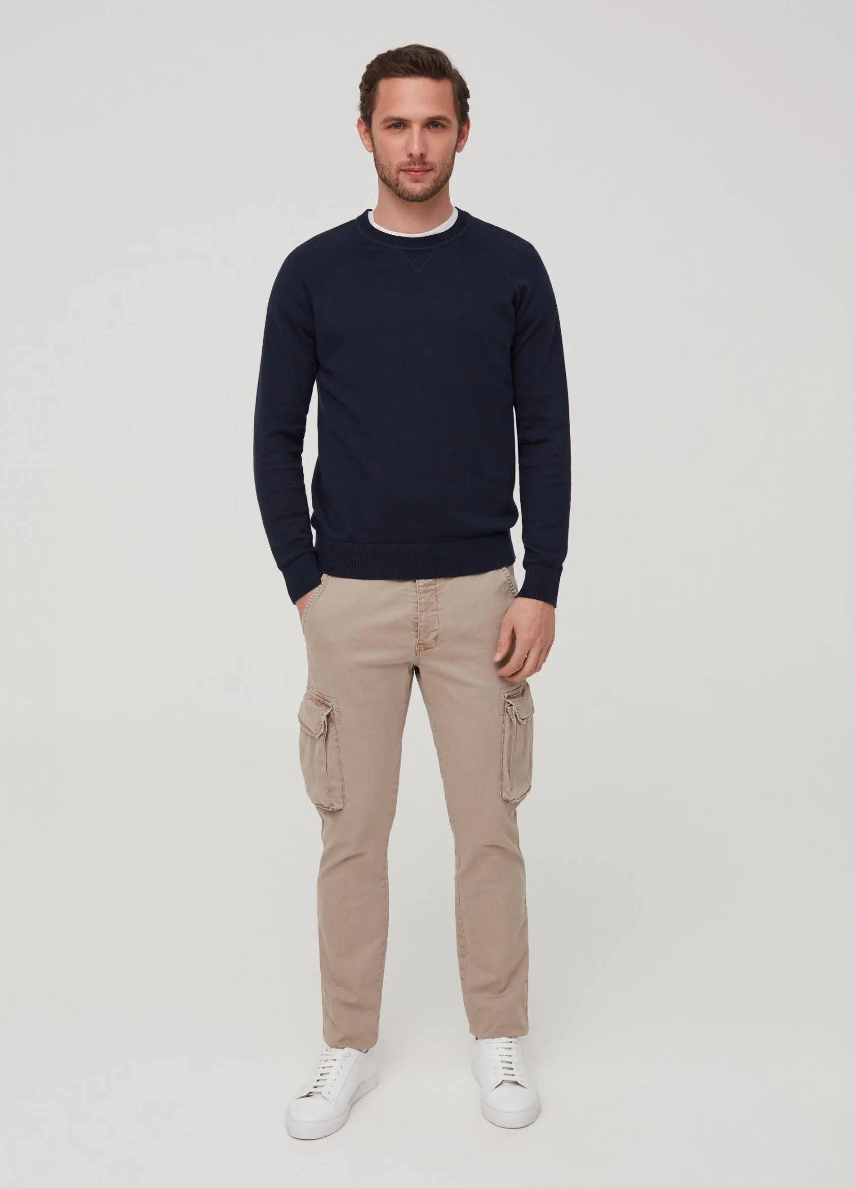 Pantalons Homme | Slim fit cargo trousers Beige | OVS