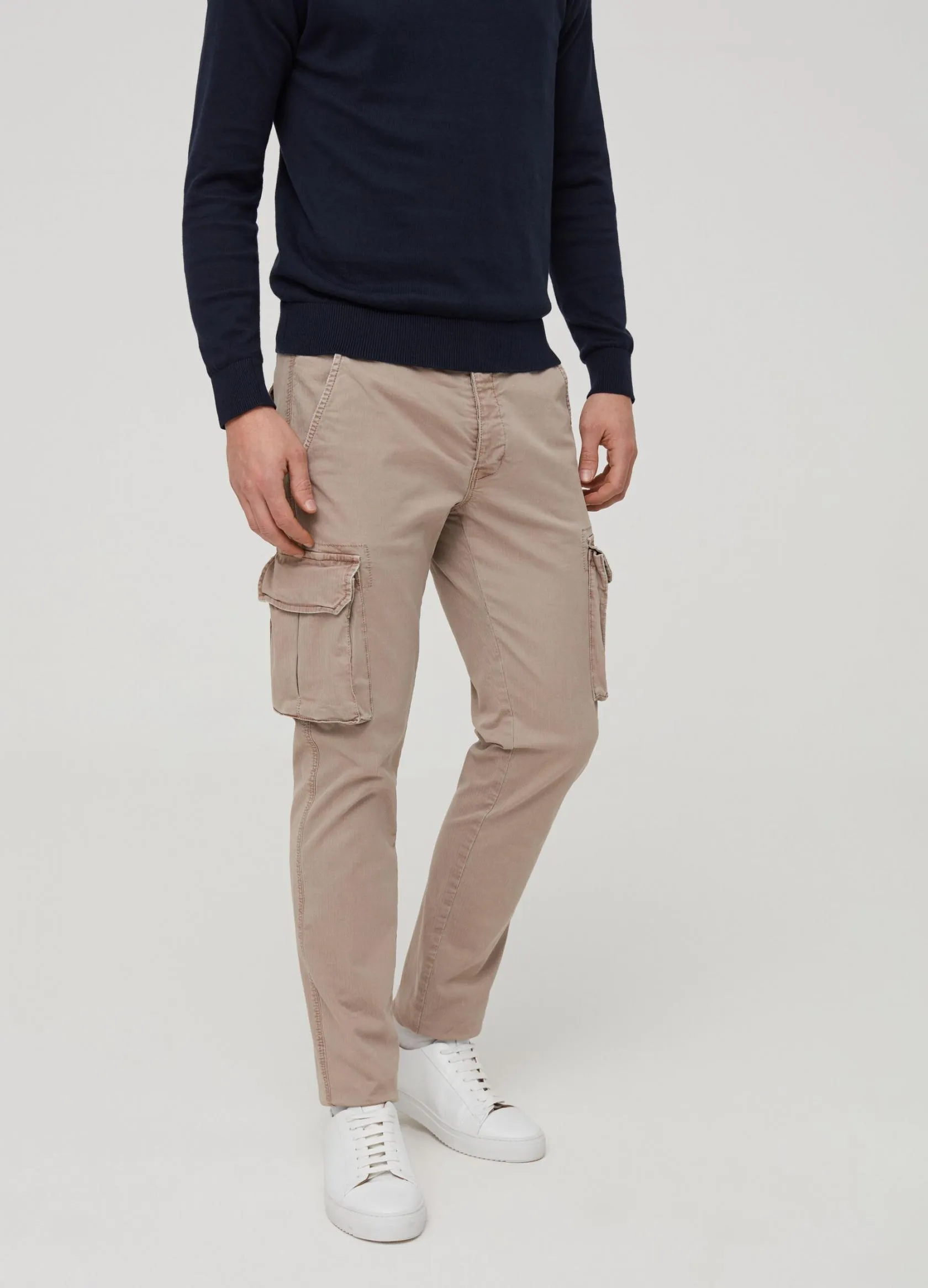 Pantalons Homme | Slim fit cargo trousers Beige | OVS