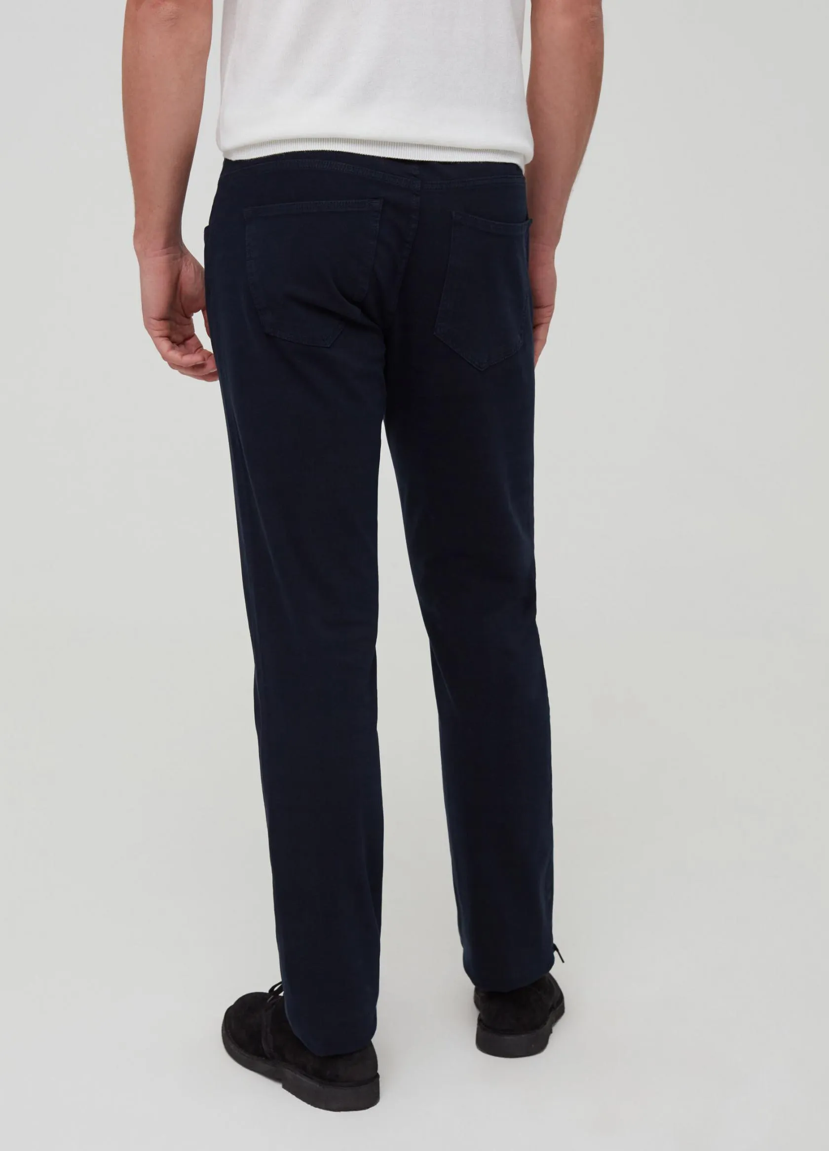 Pantalons Homme | Stretch cotton trousers with five pockets Bleu marine | OVS