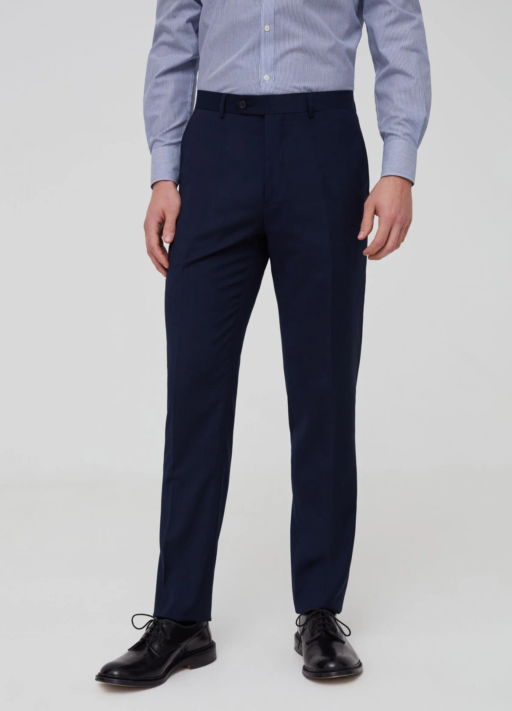 Pantalons Homme | Viscose blend, regular-fit trousers Bleu marine | OVS