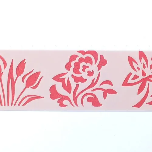 Pochoir plastique 18*6cm : fleur (02)