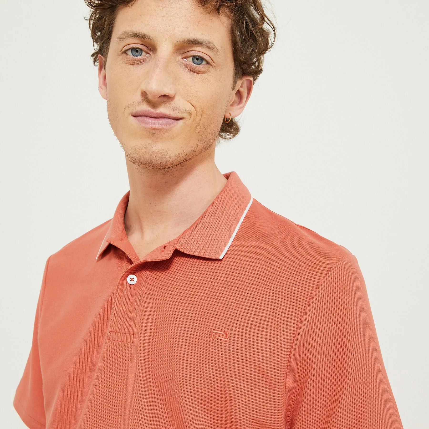 Polo manches courtes uni "le parfait by Jules" Orange | Jules