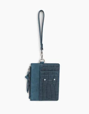 Porte-cartes The Banker coloris bleu paon femme