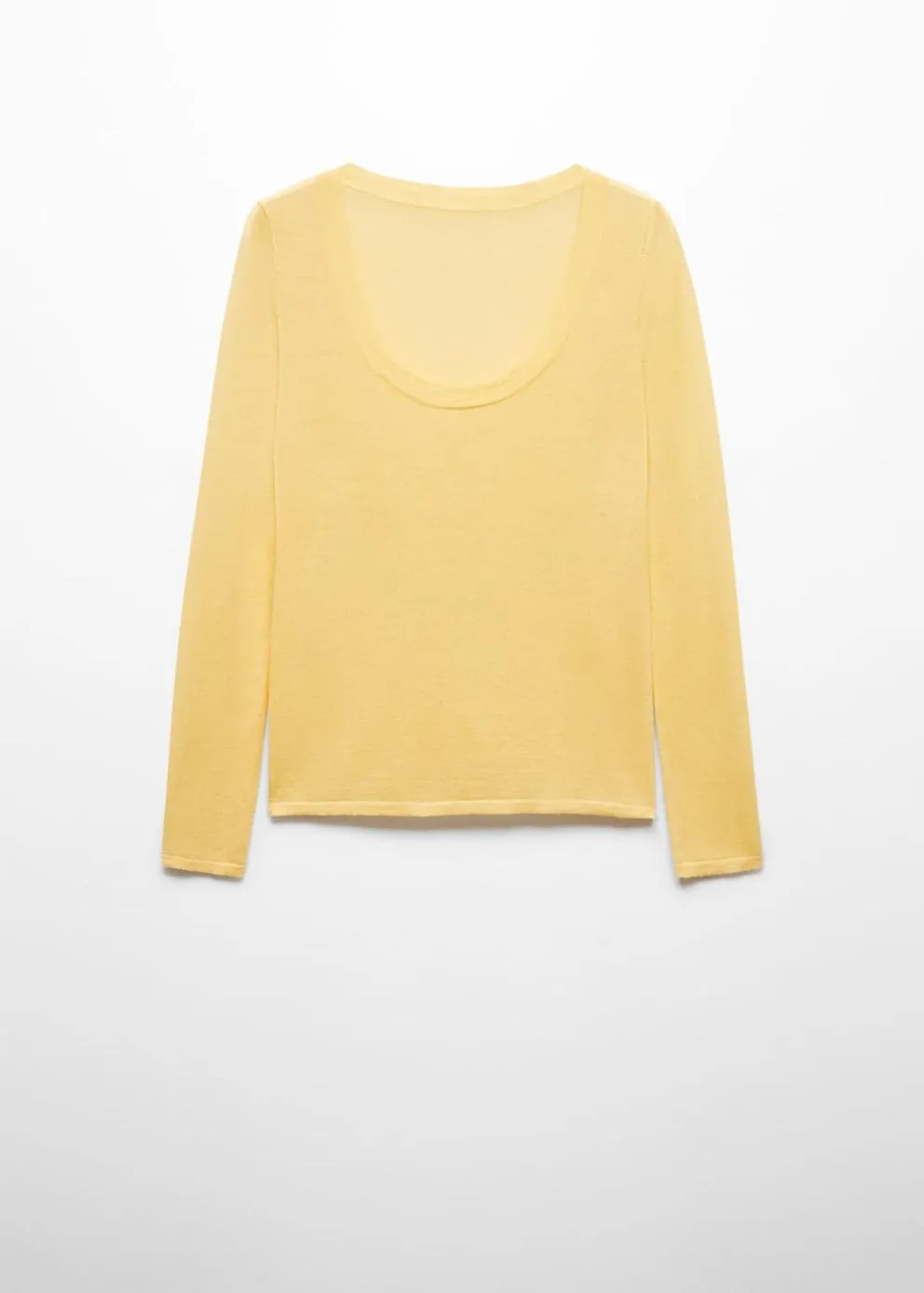 Pulls Et Cardigans | Femme MANGO Pull-over Décolleté Laine Jaune