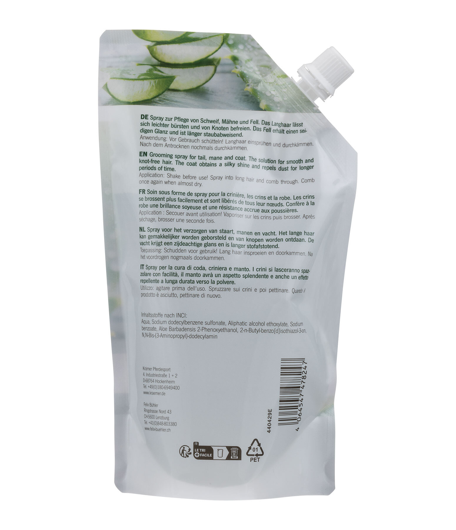 Recharge pour spray à crins  Aloe Vera